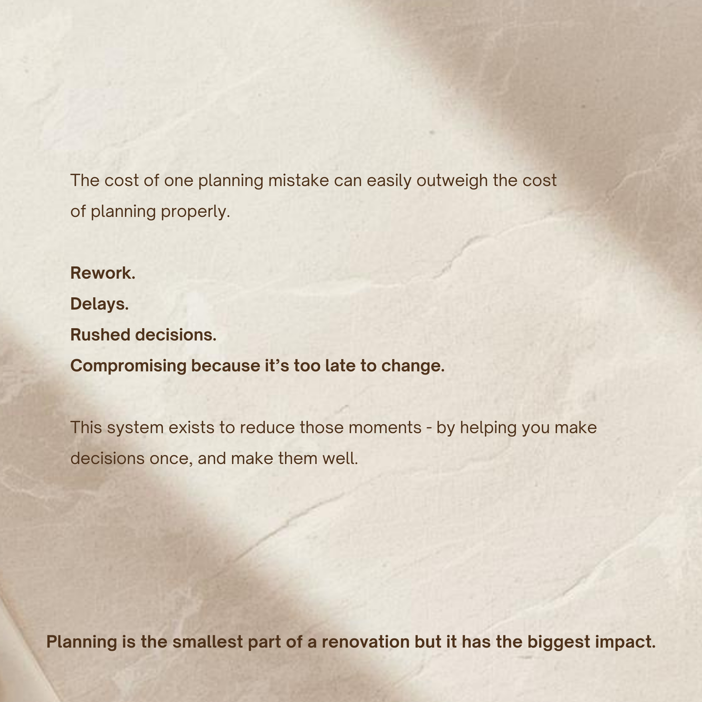 The Renovation Planning System