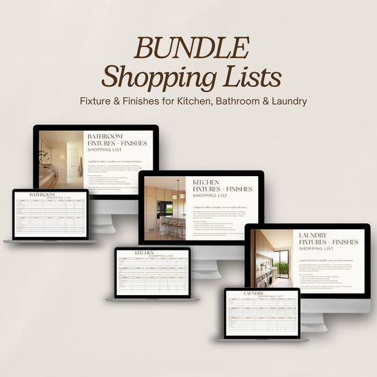 Fixture & Finishes Shopping List - Bundle