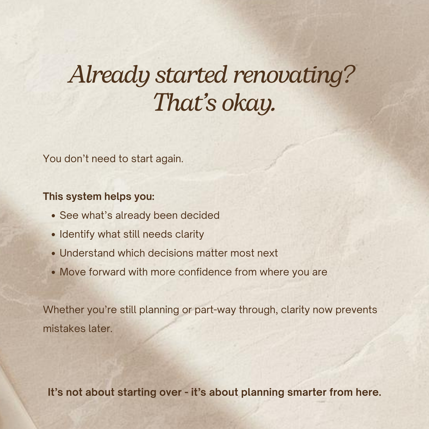 The Renovation Planning System