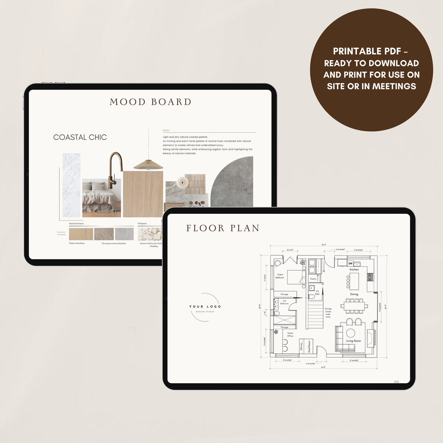 Fixture + Finishes Schedule Template - Entire Home