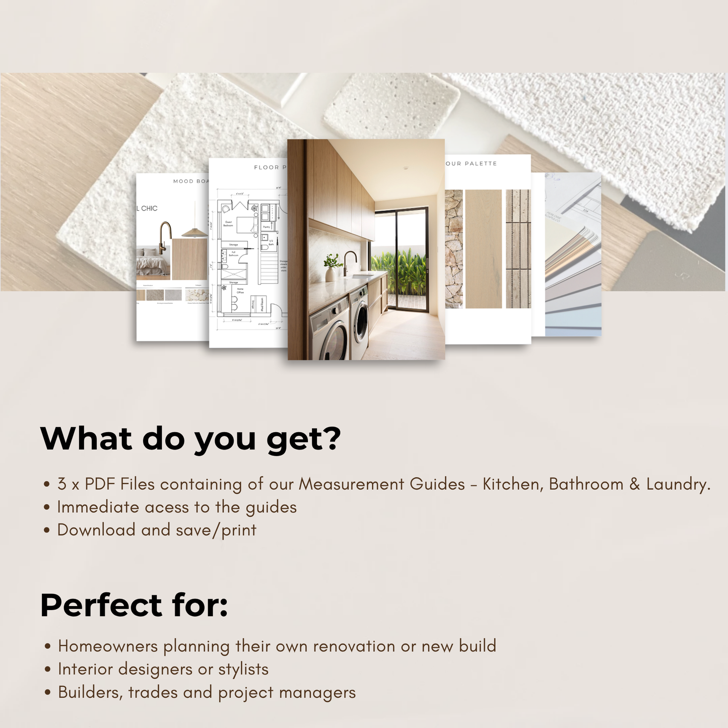 Measurements Guides -  Bundle - Kitchen, Bathroom + Laundry