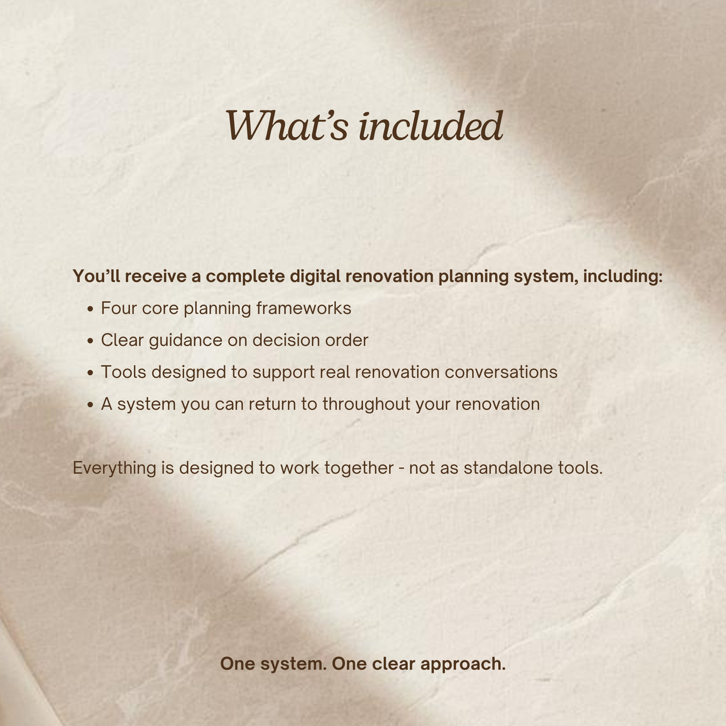 The Renovation Planning System